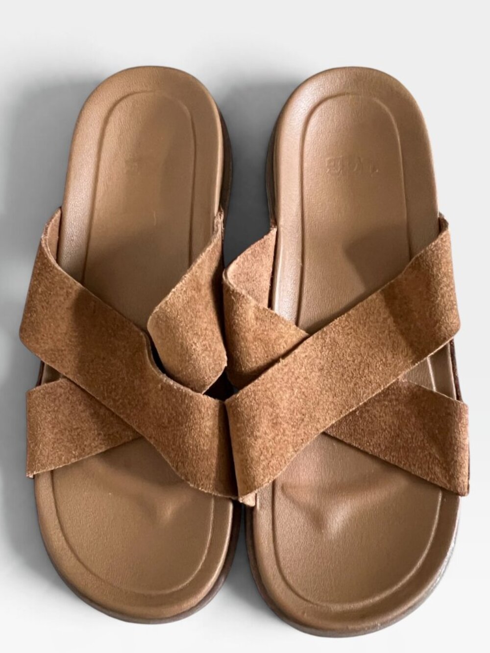 UGG Wainscott Suede Slide Sandal In Chestnut Size 9 Men/10.5 Women
